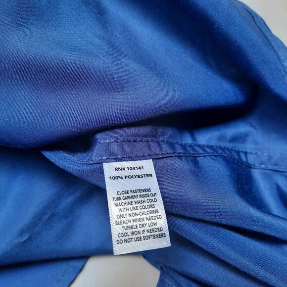 Field‎ & Stream Shirt Mens Medium Blue Technical Performance Snap Up Hiking - Picture 10 of 11